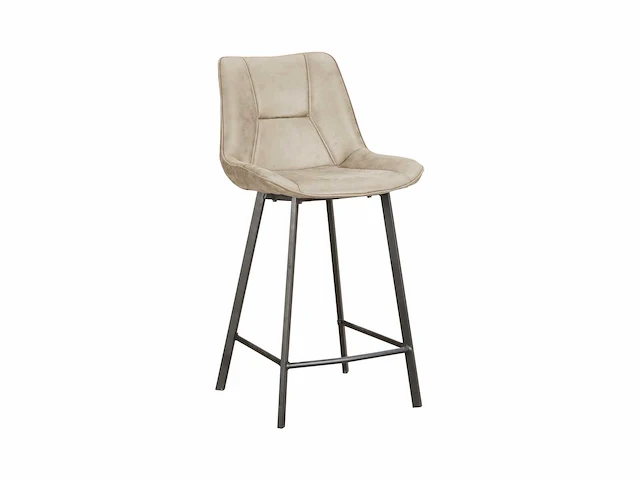 Colenis - zera barkruk - barstoel - set van 6 - beige - microfiber - microvezel - industrieel - afbeelding 1 van  4