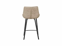 Colenis - zera barkruk - barstoel - set van 6 - beige - microfiber - microvezel - industrieel - afbeelding 2 van  4