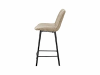 Colenis - zera barkruk - barstoel - set van 6 - beige - microfiber - microvezel - industrieel - afbeelding 3 van  4