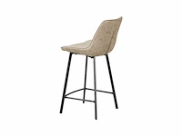 Colenis - zera barkruk - barstoel - set van 6 - beige - microfiber - microvezel - industrieel - afbeelding 4 van  4