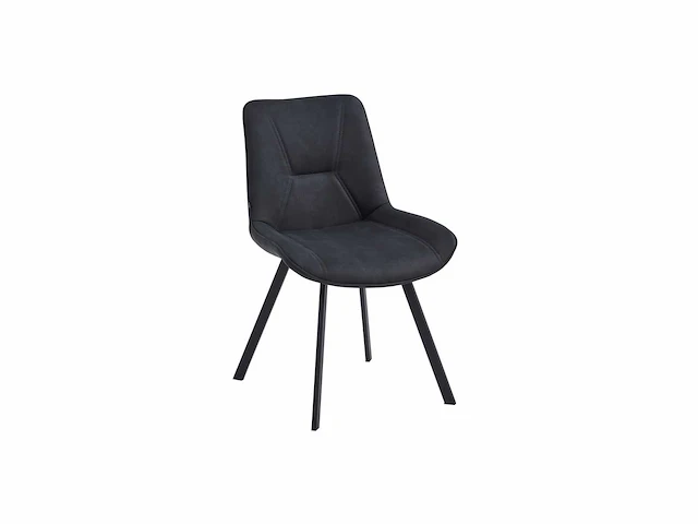 Colenis - zera eetkamerstoel - set van 4 - antraciet - microfiber stof - afbeelding 1 van  4