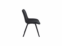 Colenis - zera eetkamerstoel - set van 4 - antraciet - microfiber stof - afbeelding 2 van  4