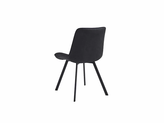 Colenis - zera eetkamerstoel - set van 4 - antraciet - microfiber stof - afbeelding 3 van  4