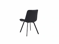 Colenis - zera eetkamerstoel - set van 4 - antraciet - microfiber stof - afbeelding 3 van  4