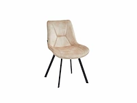 Colenis - zera eetkamerstoel - set van 4 - beige - adoré velvet - afbeelding 1 van  4