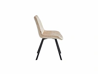 Colenis - zera eetkamerstoel - set van 4 - beige - adoré velvet - afbeelding 2 van  4