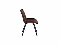 Colenis - zera eetkamerstoel - set van 4 - bruin - microfiber stof - afbeelding 2 van  3