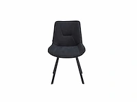 Colenis - zera eetkamerstoel - set van 6 - antraciet - microfiber stof - afbeelding 2 van  4
