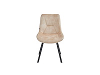 Colenis - zera eetkamerstoel - set van 6 - beige - adoré velvet - afbeelding 2 van  4