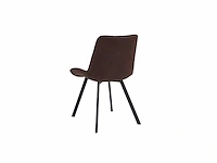 Colenis - zera eetkamerstoel - set van 6 - bruin - microfiber stof - afbeelding 2 van  2