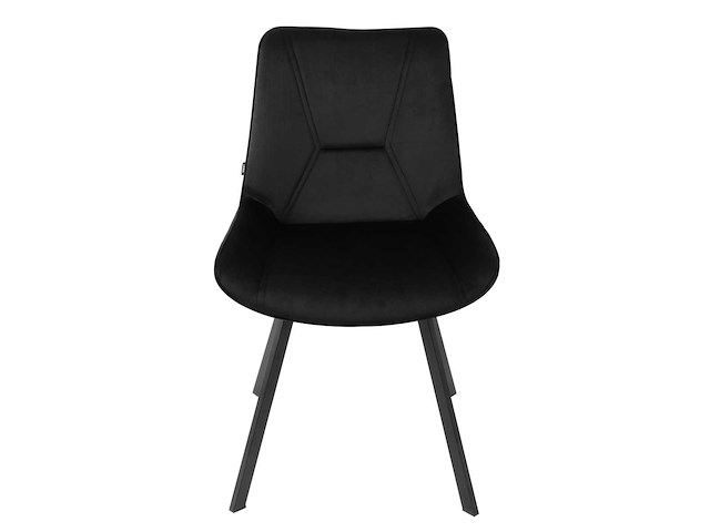 Colenis - zera eetkamerstoel - set van 6 - zwart - velvet - afbeelding 2 van  4
