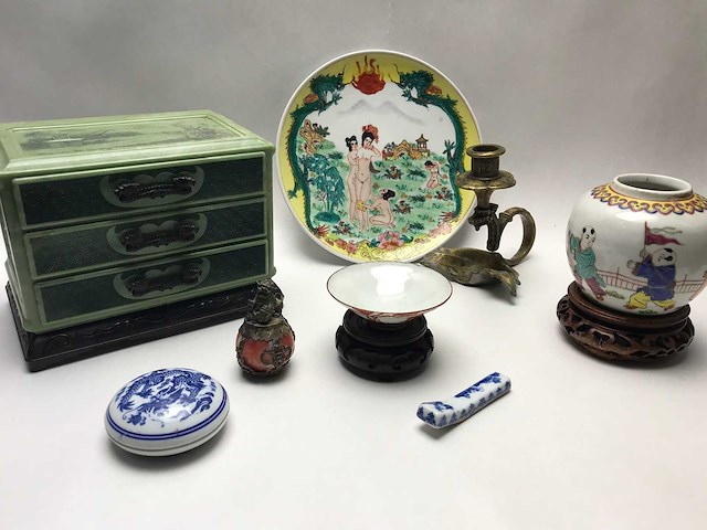 Collection chinese items (8x) - afbeelding 1 van  14
