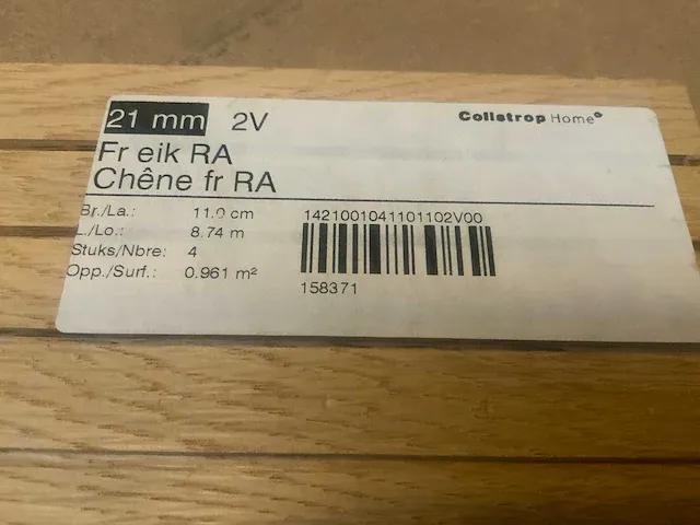 Collstrop 2v 15 m² parketvloer massief - afbeelding 4 van  5