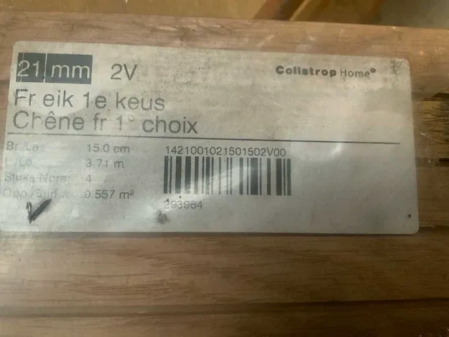 Collstrop 2v 23 m² parketvloer massief - afbeelding 5 van  5