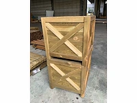 Collstrop houten bloembak (2x) - afbeelding 1 van  6