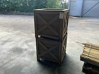 Collstrop houten bloembak (2x) - afbeelding 2 van  6