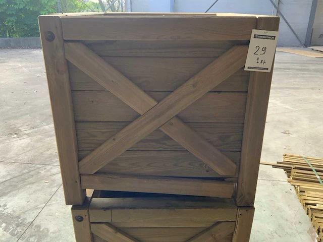 Collstrop houten bloembak (2x) - afbeelding 3 van  6