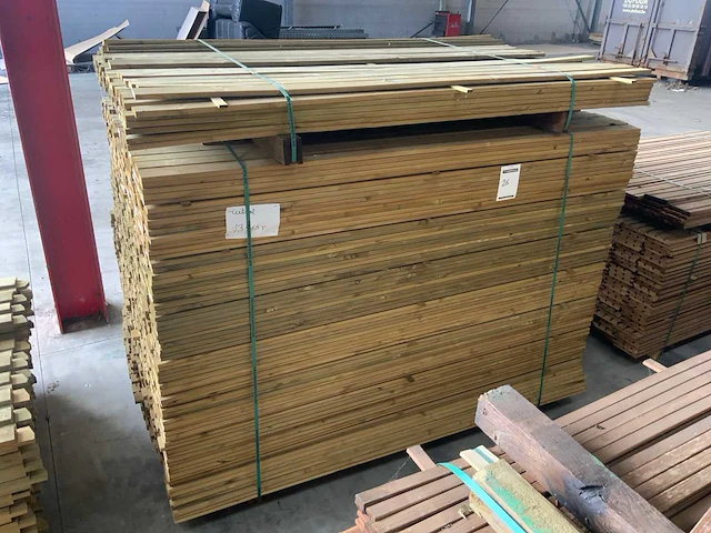 Collstrop partij onderdelen voor houten tuinomheining - afbeelding 2 van  5