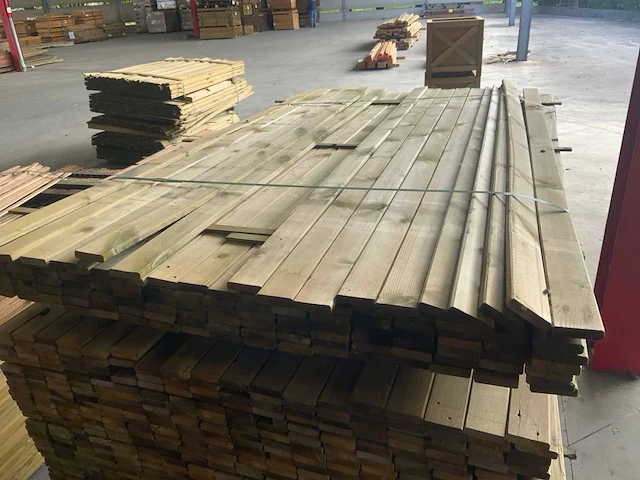 Collstrop partij onderdelen voor houten tuinomheining - afbeelding 3 van  5
