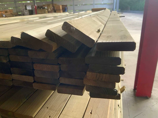 Collstrop partij onderdelen voor houten tuinomheining - afbeelding 4 van  5