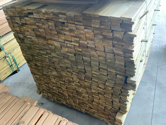 Collstrop partij onderdelen voor houten tuinomheining - afbeelding 5 van  5