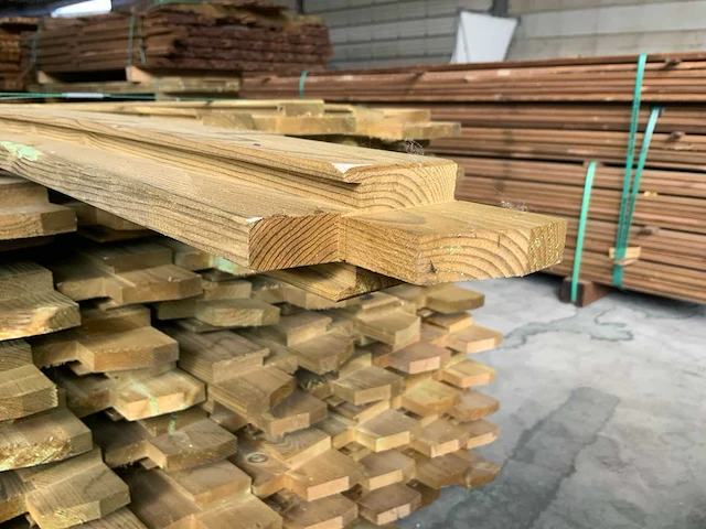Collstrop partij onderdelen voor houten tuinomheining - afbeelding 5 van  5