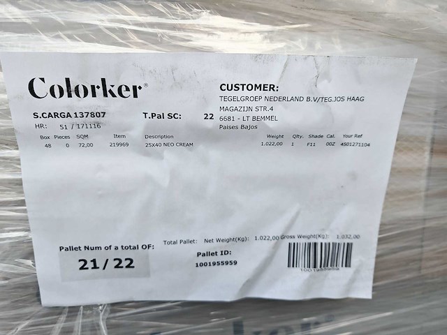 Colorker lithos neo cream decor mat wandtegel 25x40 cm 72 m² - afbeelding 7 van  7