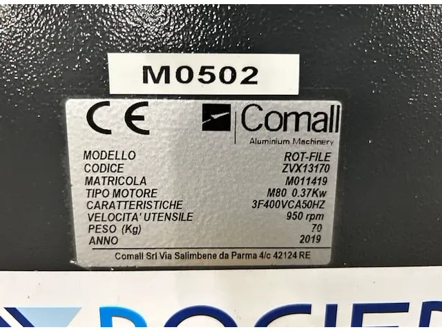 Comall rot-file walsenslijpmachine - afbeelding 8 van  9