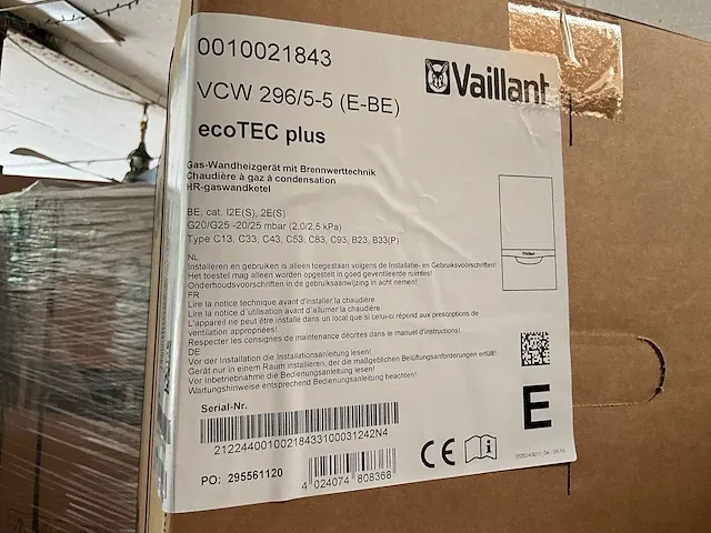 Combi cv-ketel vaillant ecotec plus vcw296/5-5 - afbeelding 2 van  3