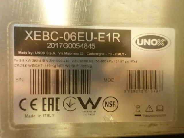 Combi oven met rijskast unox - afbeelding 7 van  11