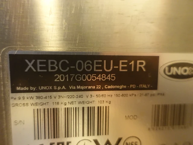 Combi oven met rijskast unox - afbeelding 8 van  11