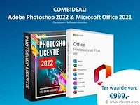 Combideal: microsoft office professional plus 2021 & adobe photoshop cursus + software - afbeelding 1 van  1
