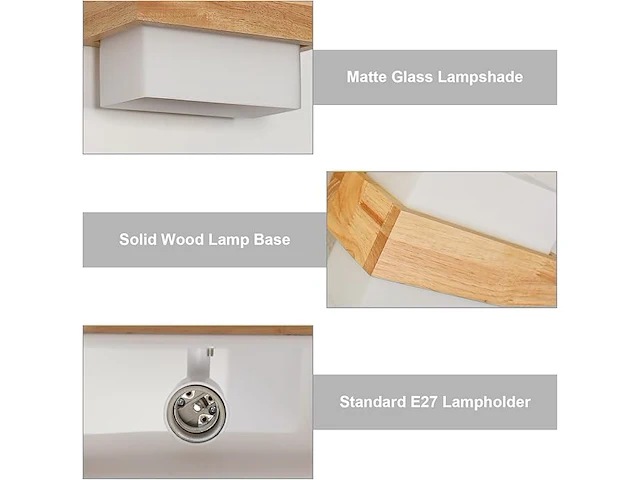 Comely houten wandlamp - afbeelding 3 van  3