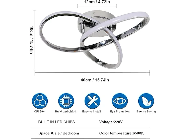 Comely led-plafondlamp - afbeelding 3 van  5