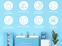 Comfee compacte luchtontvochtiger - afbeelding 5 van  7