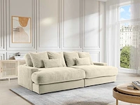 Comfort 4-zitsbank - beige geribbeld corduroy - pascal morabito - afbeelding 1 van  6