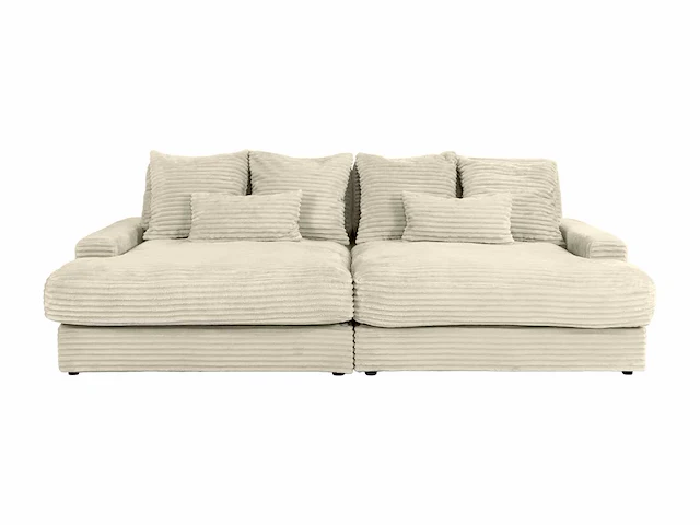Comfort 4-zitsbank - beige geribbeld corduroy - pascal morabito - afbeelding 2 van  6