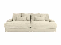 Comfort 4-zitsbank - beige geribbeld corduroy - pascal morabito - afbeelding 2 van  6