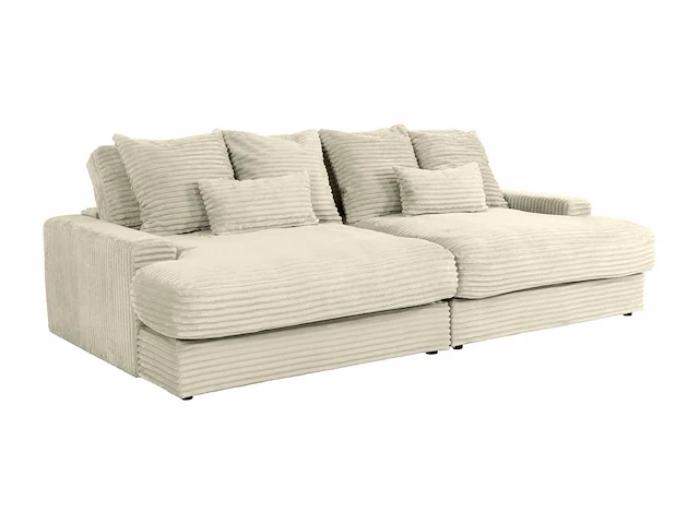 Comfort 4-zitsbank - beige geribbeld corduroy - pascal morabito - afbeelding 3 van  6