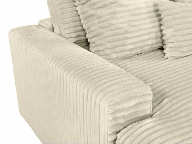Comfort 4-zitsbank - beige geribbeld corduroy - pascal morabito - afbeelding 5 van  6