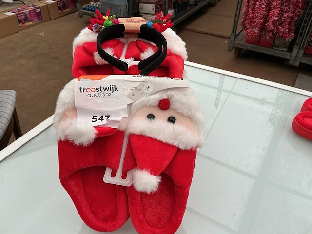 Comfort m. kinder kerstpantoffels. (5x) - afbeelding 2 van  2