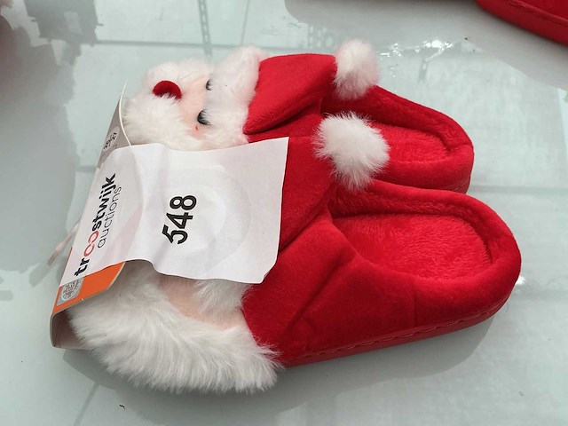 Comfort m. kinder kerstpantoffels. (5x) - afbeelding 1 van  2