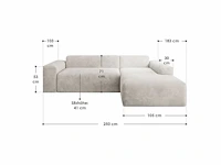 Comfortabele rechthoekige bank in trendy look met stoffen bekleding - afbeelding 8 van  9
