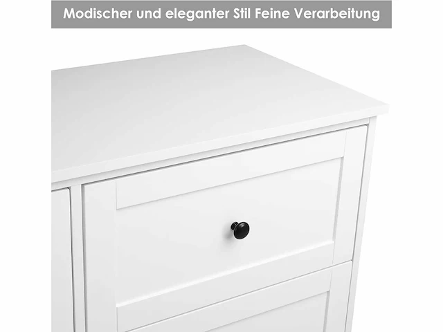 Commode 6 lades commode slaapkamer commode blanche - afbeelding 6 van  7