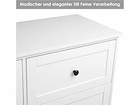 Commode 6 lades commode slaapkamer commode blanche - afbeelding 6 van  7