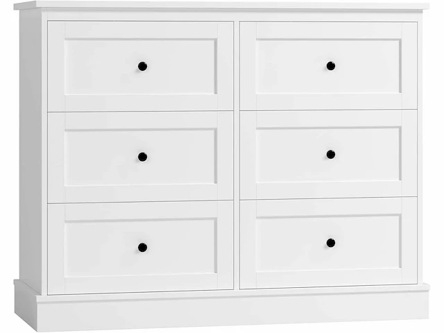 Commode 6 lades commode slaapkamer commode blanche - afbeelding 7 van  7