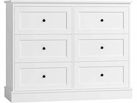 Commode 6 lades commode slaapkamer commode blanche - afbeelding 7 van  7