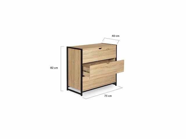 Commode met 3 lades - afbeelding 6 van  6