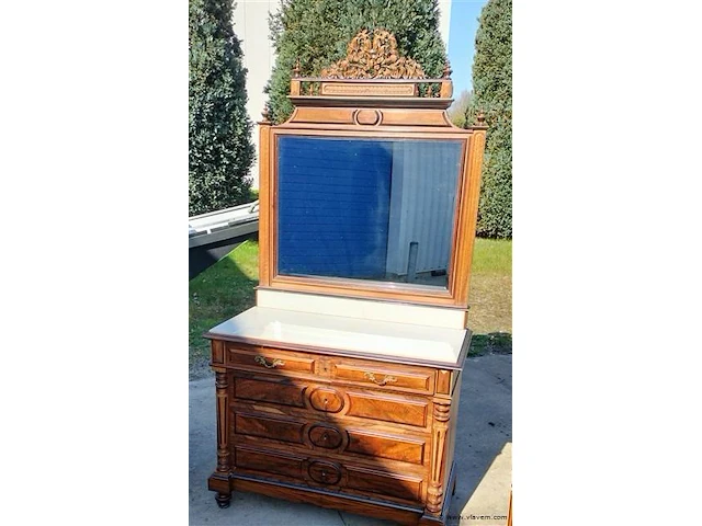 Commode met spiegel marmer blad - afbeelding 1 van  1