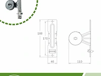 Compacte stalen rolgordijnval met 1 poot - afbeelding 3 van  7